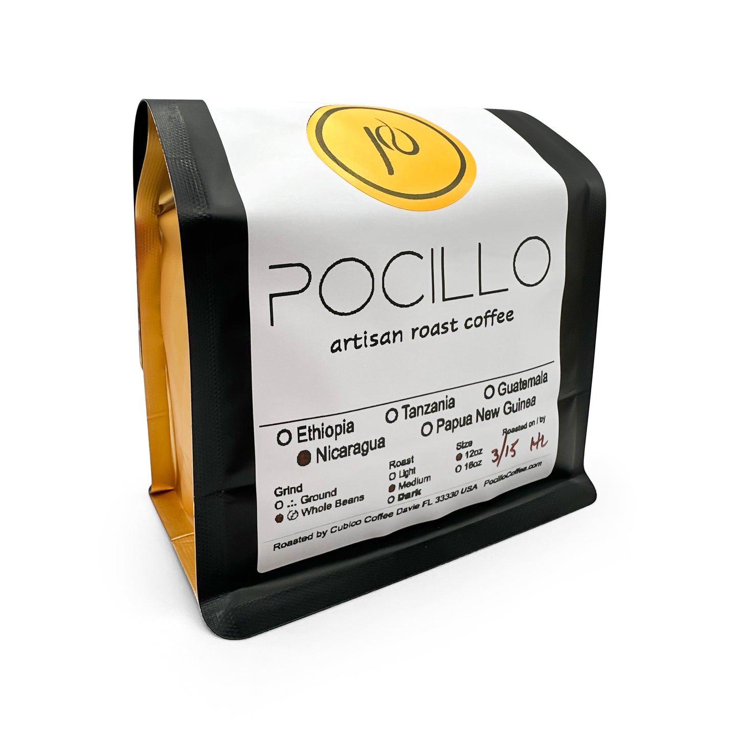 Pocillo Artisan Roast Coffee - roasted, dated, and signed by our roaster