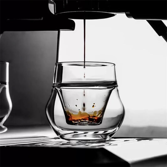 Small Capacity 120ML Double Wall Glass Espresso Cups Anti-scald Reusable Art Barista Coffee Mug Shot Glass Wine Cup Teacups - POCILLO