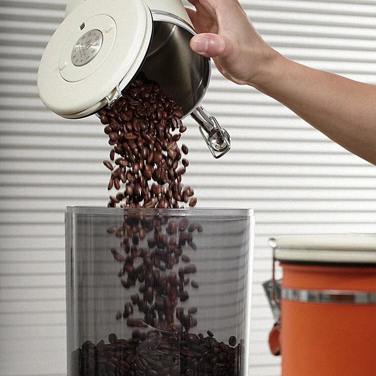 Vacuum-Sealed Stainless Steel Coffee Canister – Lock in Freshness - POCILLO