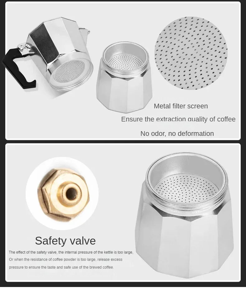 Aluminum Octagonal Moka Pot - POCILLO