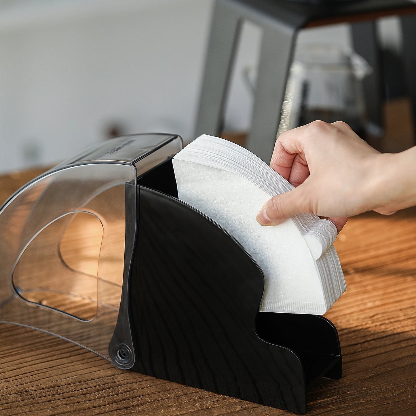 MHW-3BOMBER Coffee Filter Paper Box with Dustproof Cover - POCILLO