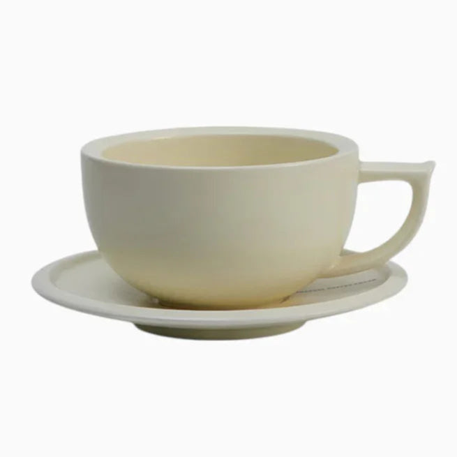 Ceramic Latte Coffee Cup and Saucer Set (9oz)