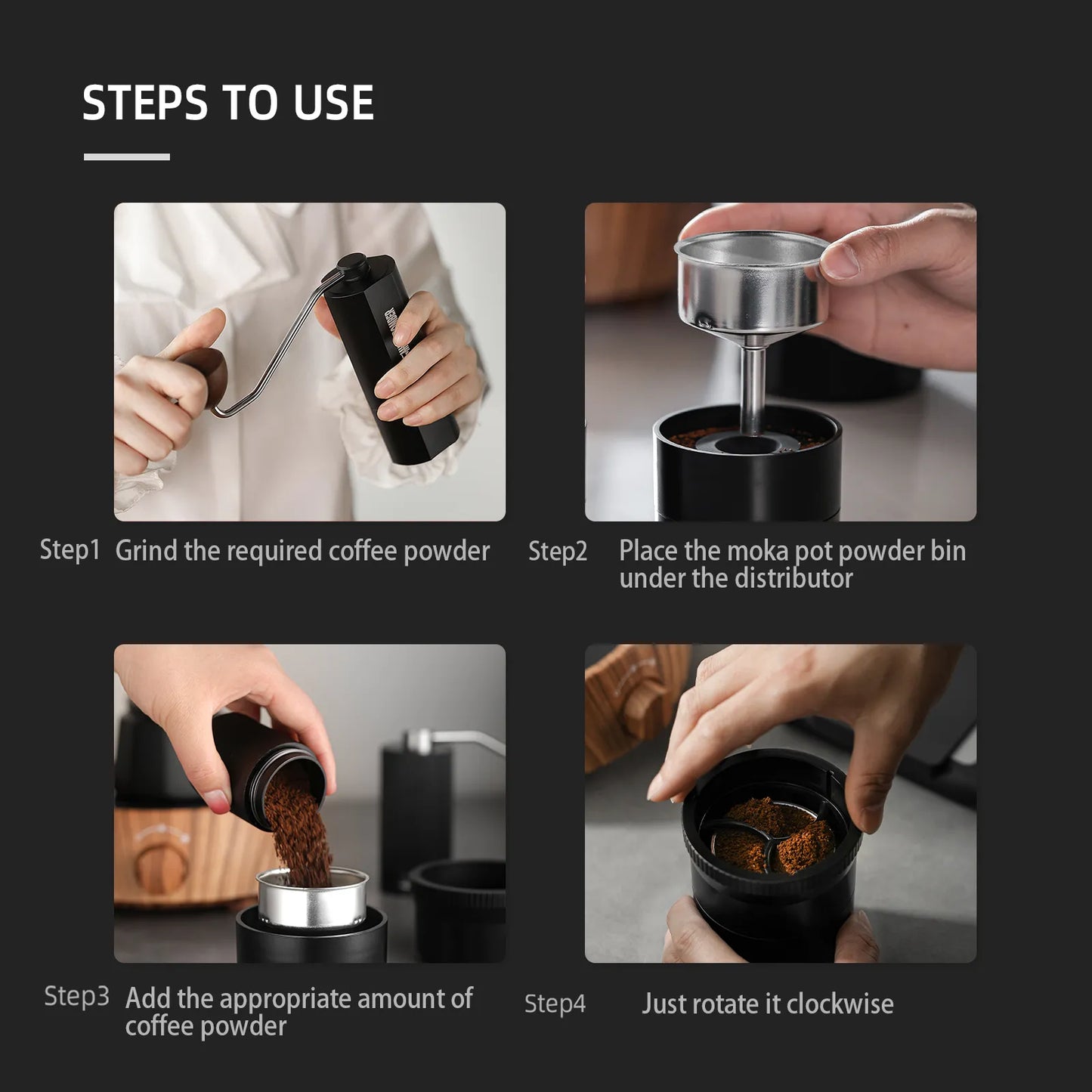 Moka Pot Coffee Distributor | no more mess - POCILLO