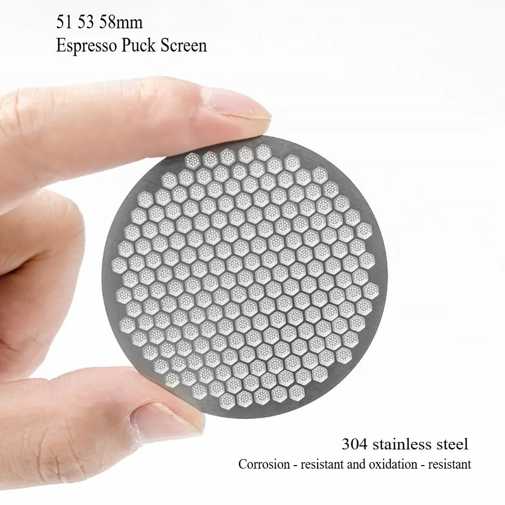 POCILLO 54mm Bottomless Unibody Portafilter with Dosing Ring and Screen Puck Set