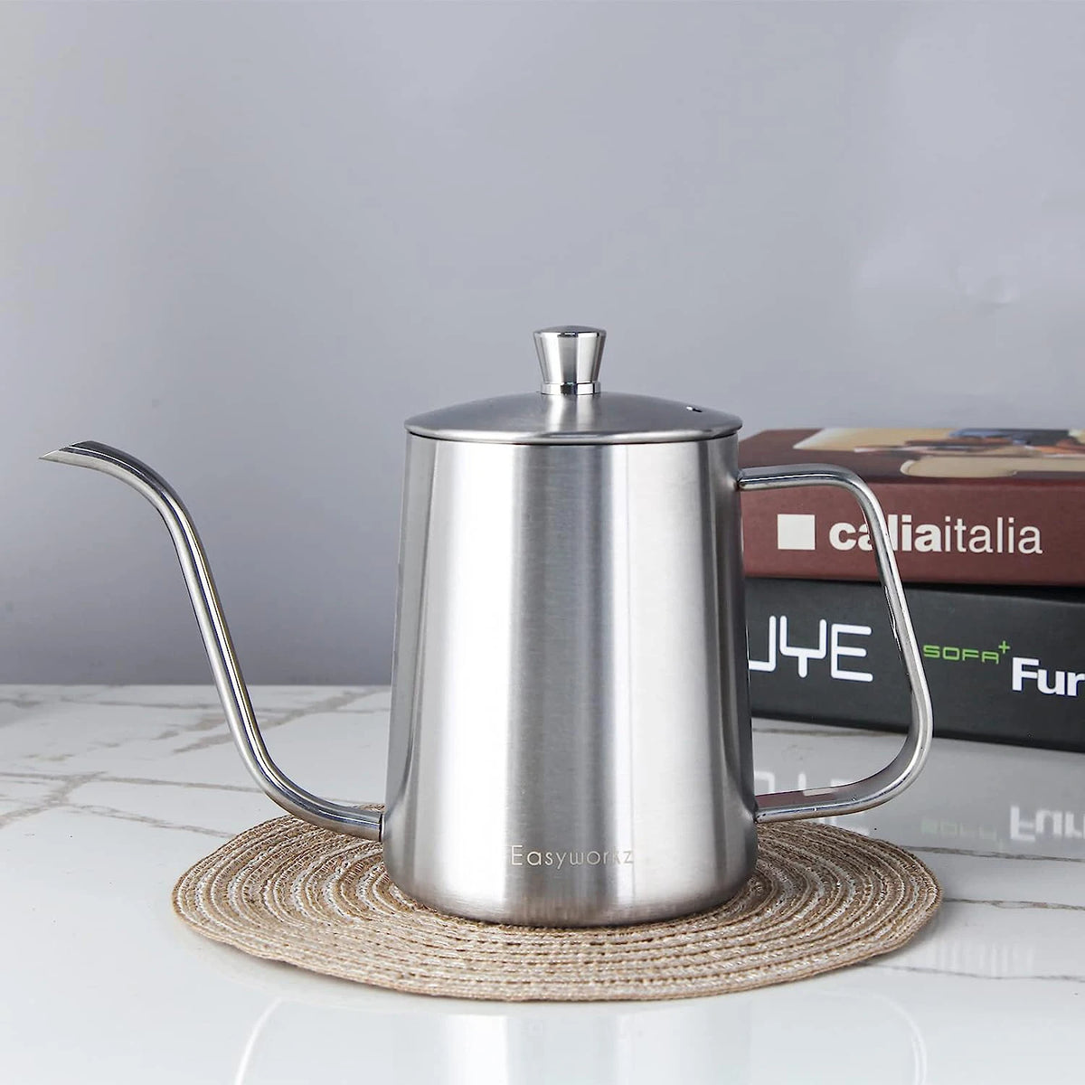 Easyworkz Gage Gooseneck Pour Over Coffee Kettle Stainless Steel Hand Drip Coffee Pot With Long Narrow Spout - POCILLO