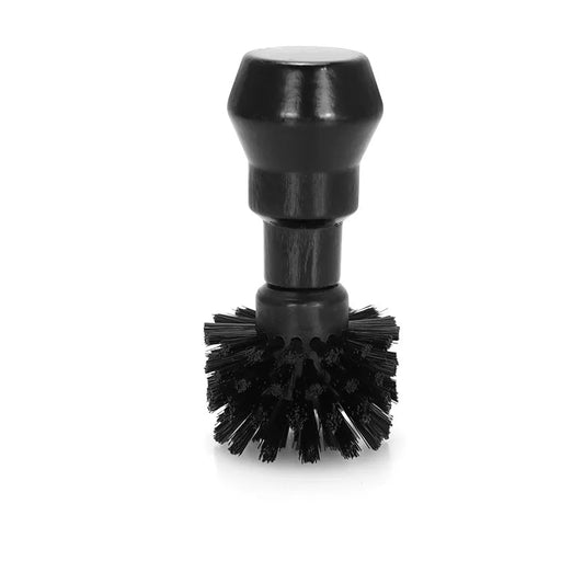 Black filter basket cleaning brush with 51/54mm specifications on a white background