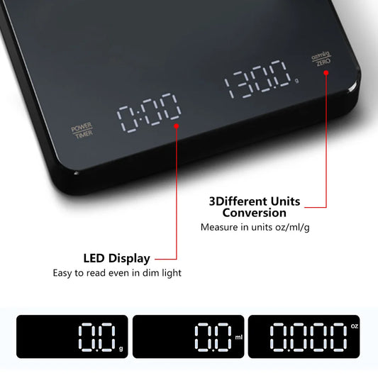 POCILLO Digital Coffee Scale with Timer Perfect for Pour Over